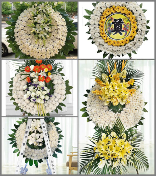 山东青岛平度市李园街道巧女张村花圈速递