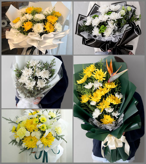 山东青岛平度市李园街道巧女张村白事花束代送